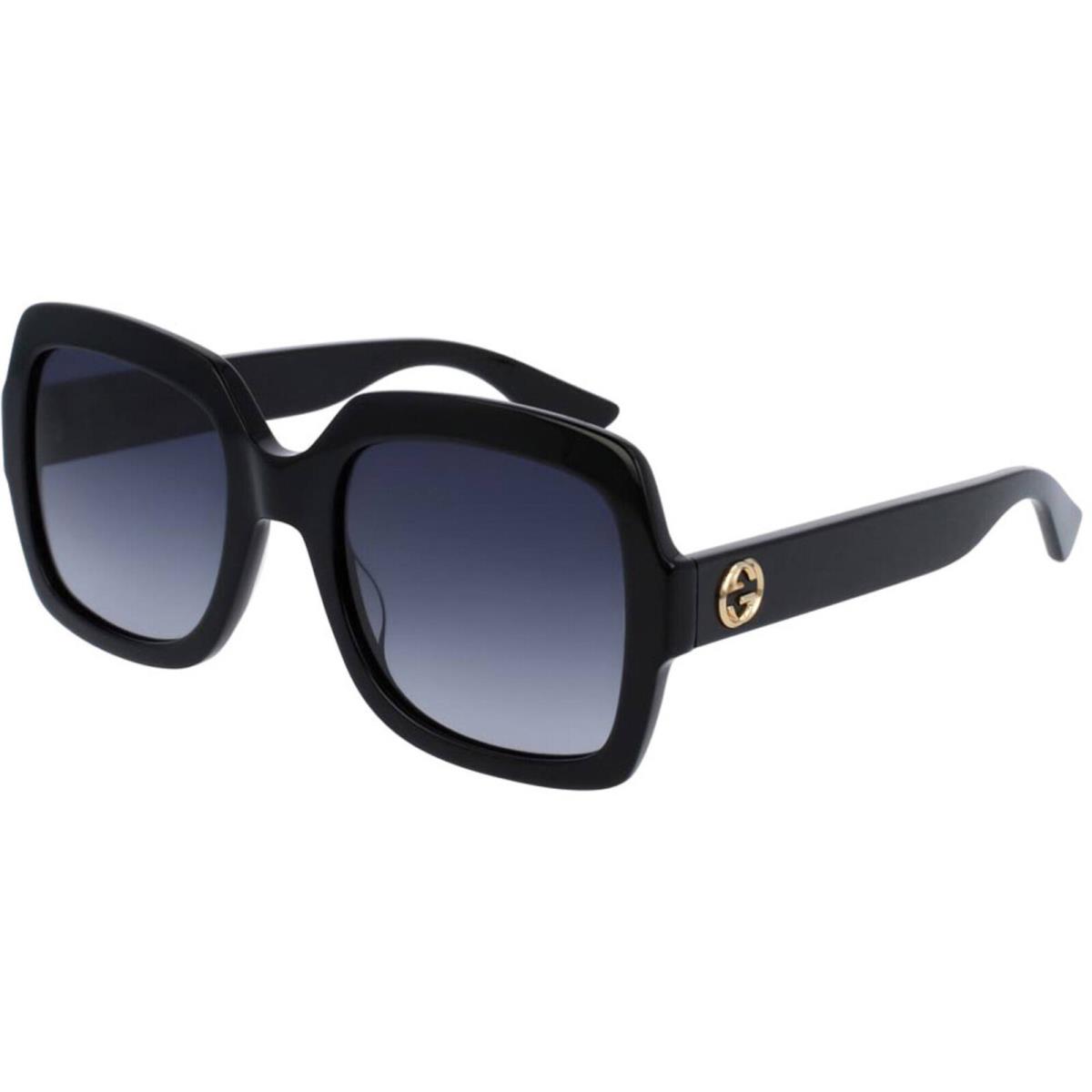 Gucci Women`s Sunglasses Full Rim Black Plastic Square Shape Frame GG0036SN 001