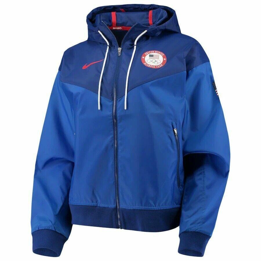 Nike Usa Olympic Team Windrunner Jacket CQ7263-451 Blue Women`s XS
