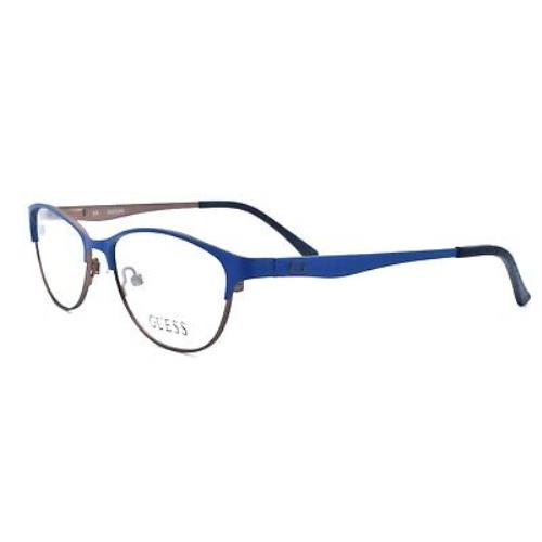 Guess GU2504 091 Women`s Eyeglasses Frames 53-15-135 Matte Blue / Brown