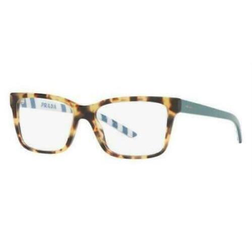 Prada Eyeglasses PR 17VV 7S01O1 54 Medium Havana/green Frame 54-16-140