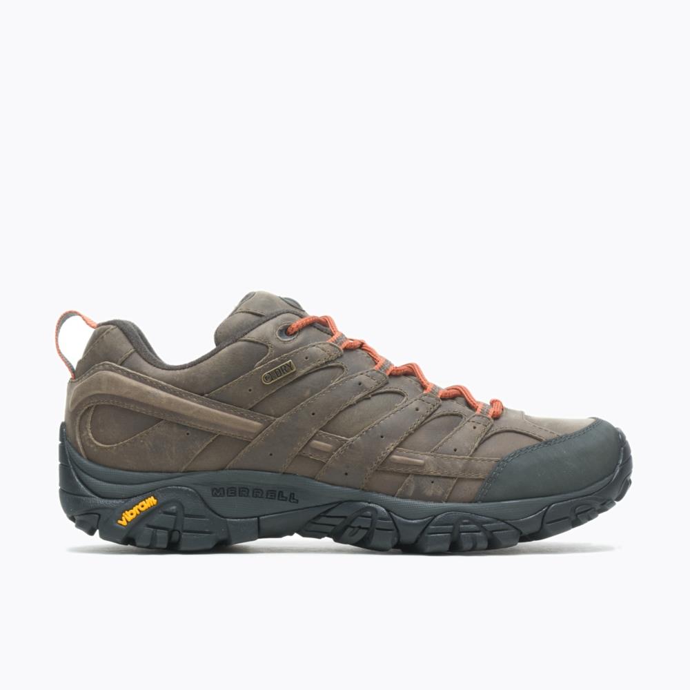 Merrell Men Moab 2 Prime Waterproof Hiking Shoes Suede Leather-and-mesh Canteen