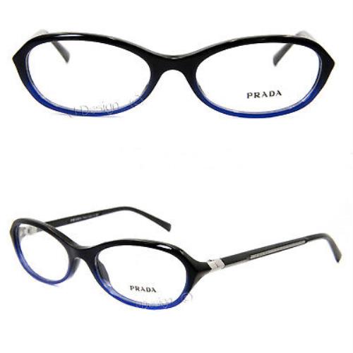 Prada VPR05O EAF-1O1 Blue Black 53/16/135 Eyeglasses Italy
