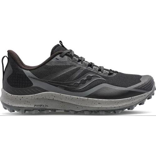 Women`s Saucony Peregrine 12 Black Charcoal Running Shoes Sizes 6-11