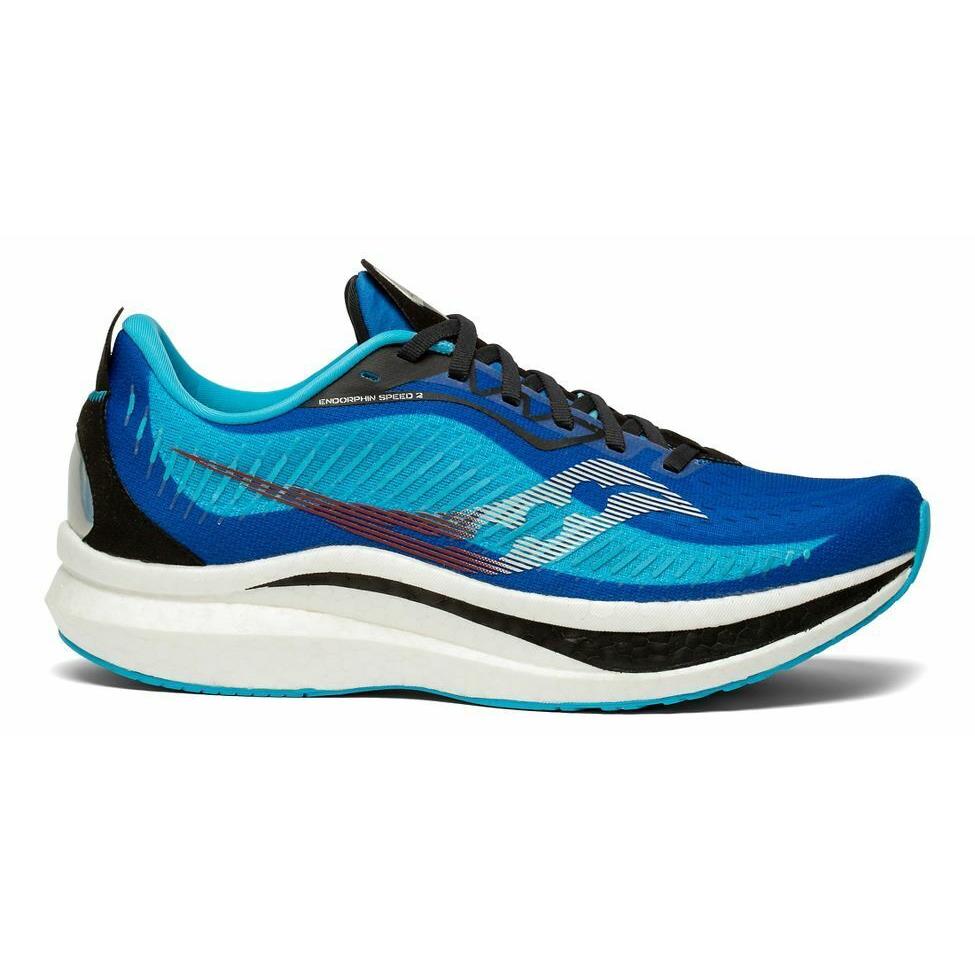 Saucony Endorphin Speed 2 Royal Blue Black Running Trail Shoes Men`s Sizes 8-13 - Black