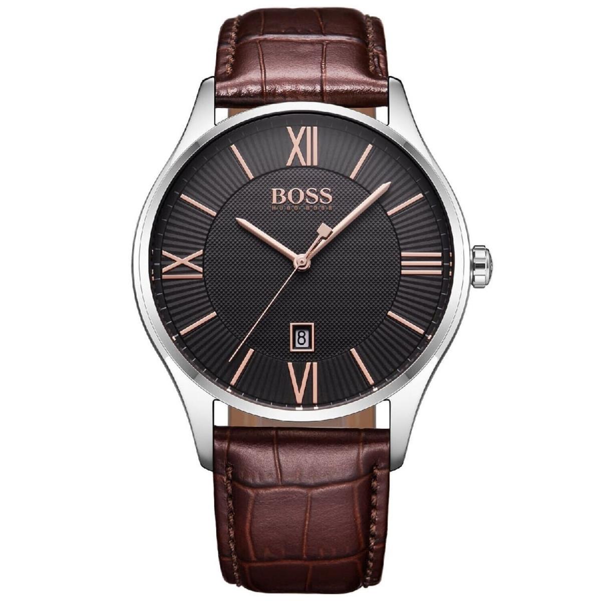 Hugo Boss Men`s Governor Grey Dial Watch - 1513484