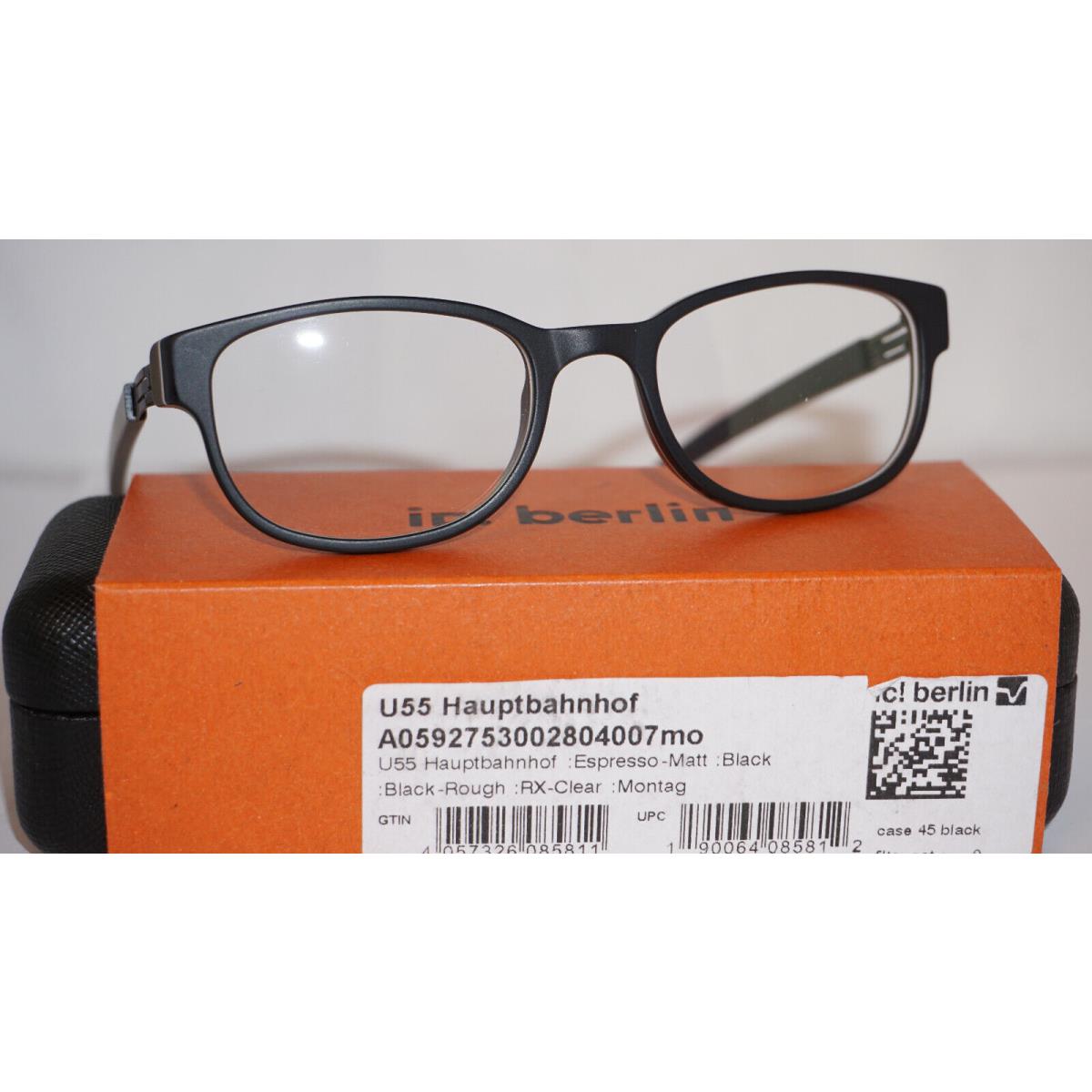 IC Berlin Eyeglasses U55 Hauptbahnhof Black 47 20 120