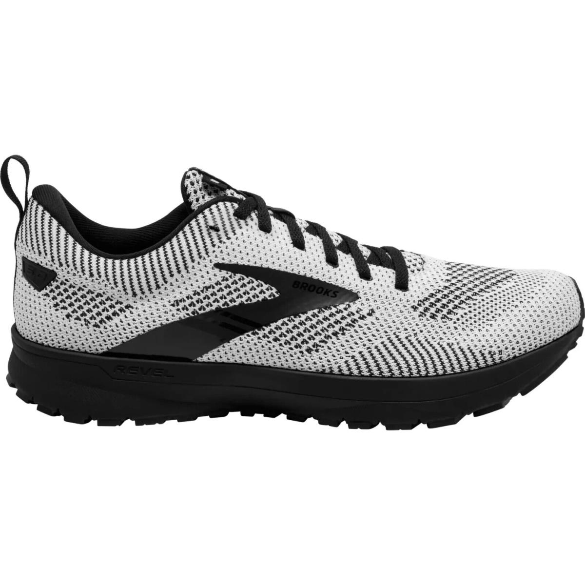 Brooks Revel 5 Men`s Running Shoes All Colors US Sizes 7-14 White/Black