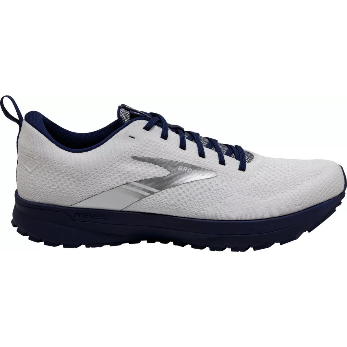 Brooks Revel 5 Men`s Running Shoes All Colors US Sizes 7-14 White/Blue