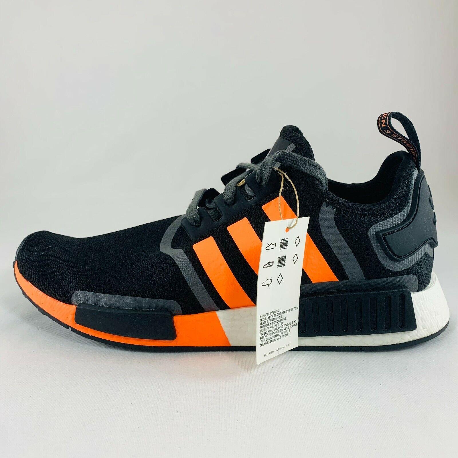 mens black and orange adidas trainers