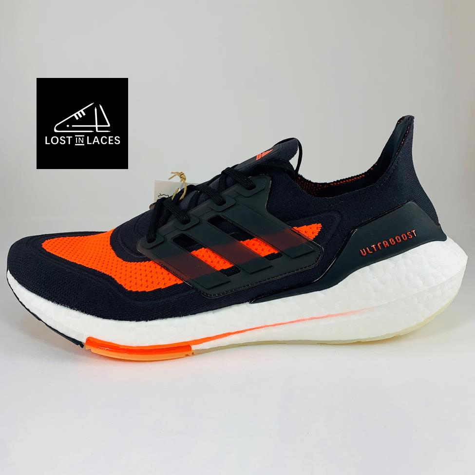 Adidas Ultraboost 21 Carbon Solar Red Men`s US Size 13 Running Shoes FZ2559
