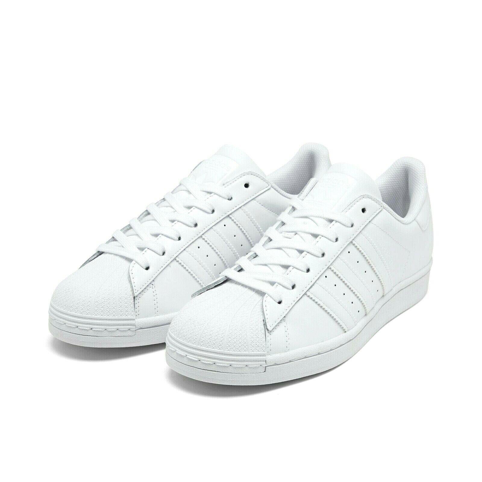 Mens Adidas Originals Superstar Cloud White Leather Trefoil Shoes