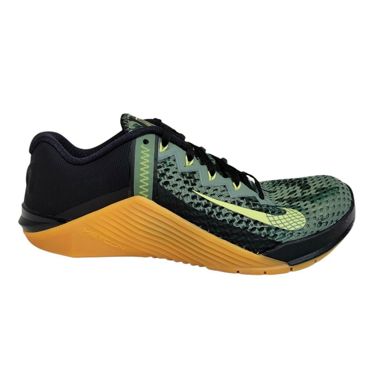 Nike Womens 8.5 Metcon 6 `black Gum` Green Camo Gym Training Shoes CK9388-032
