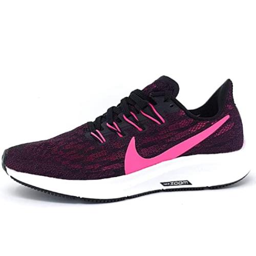 Nike Women Air Zoom Pegasus 36 Running Shoes AQ2210-009 - Black/pink blast-true berry