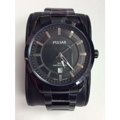 Pulsar Essentials Collection Black Stainless Steel 50M Quartz Watch PH9017