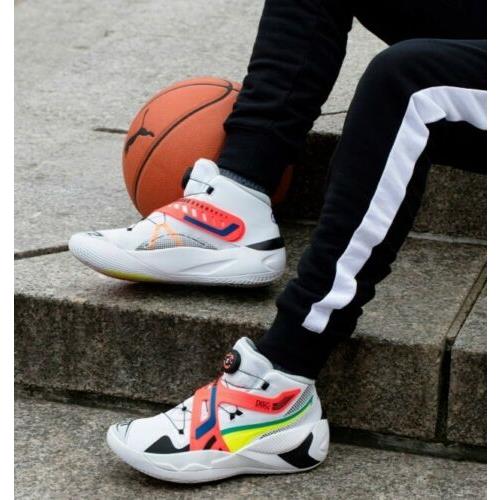 Puma Disc Rebirth Mens Basketball Shoes Multi Color White