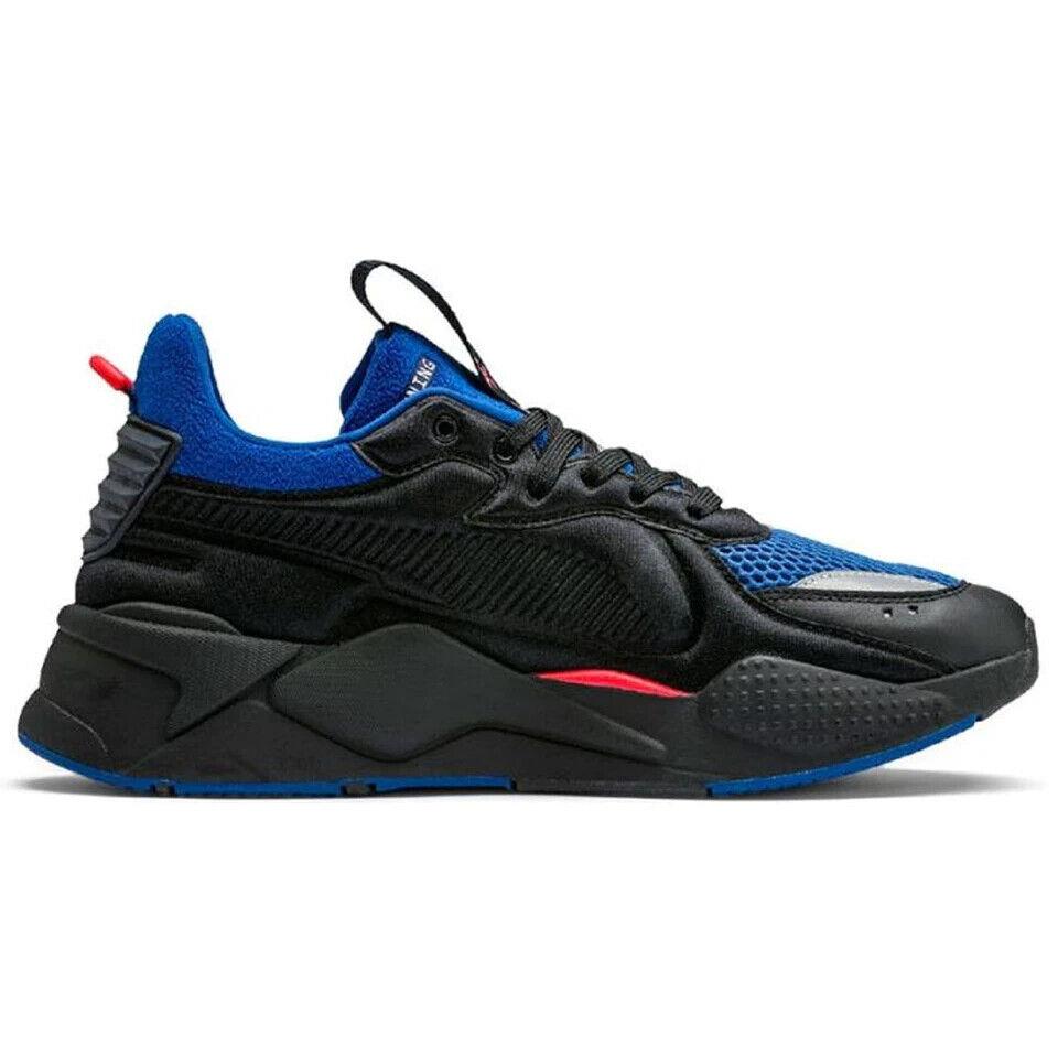 Size 12 Puma Rs-x Softcase Black Blue Run System Mens Running Shoes 369819-05