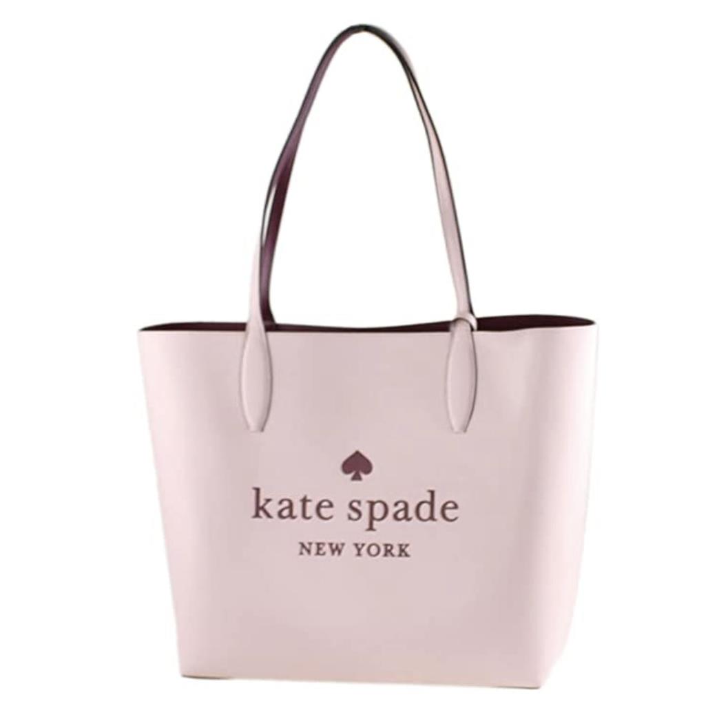 Kate Spade Large Reversible Leather Tote Pink Burgundy K4742 Gift Bag FS