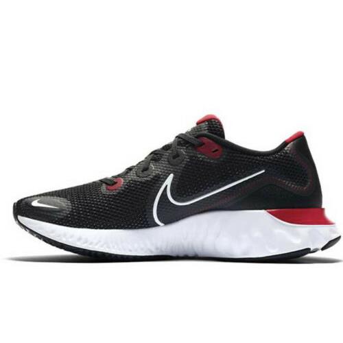 nike renew run black white university red