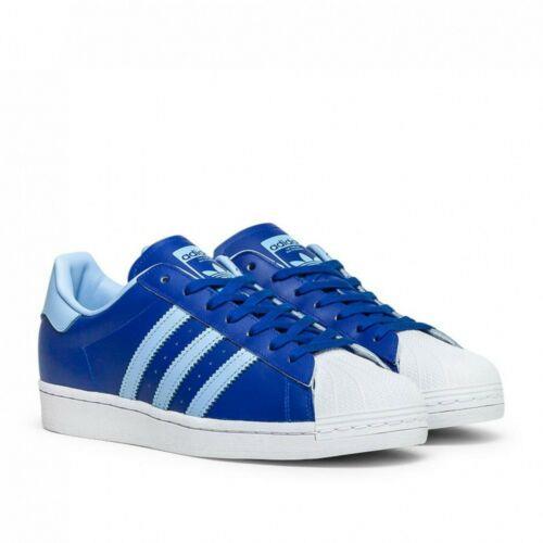 Adidas Superstar Men`s Running Sneakers Collegiate Blue FV3268 Size 9.5 - Blue