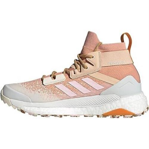 Adidas Women`s Terrex Free Hiker Primeblue Hiking Shoes Blush Pink White 7