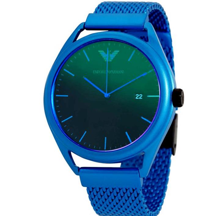 Emporio Armani Matteo Quartz Black Dial Watch Blue AR11328