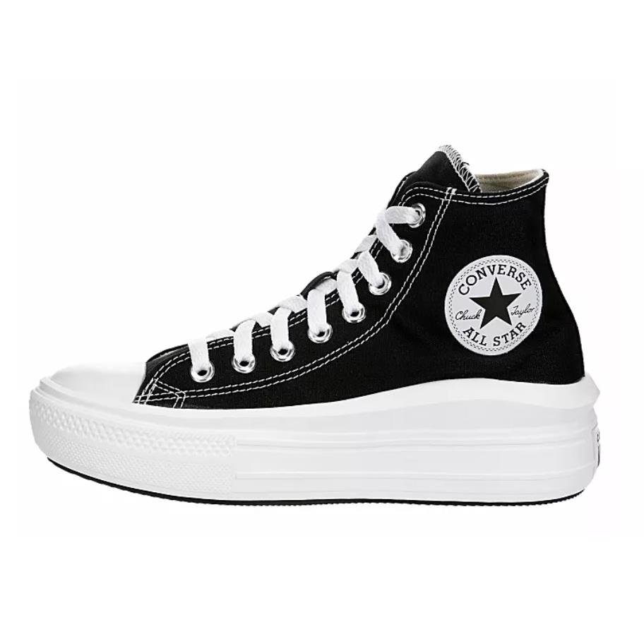 converse ctas move hi black & white platform shoes