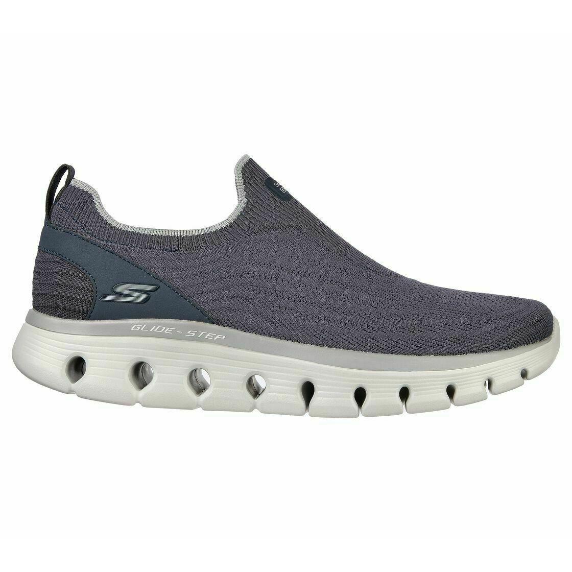 navy slip on skechers