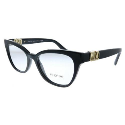 Valentino VA 3049 5001 Black Plastic Cat-eye Eyeglasses 53mm ...