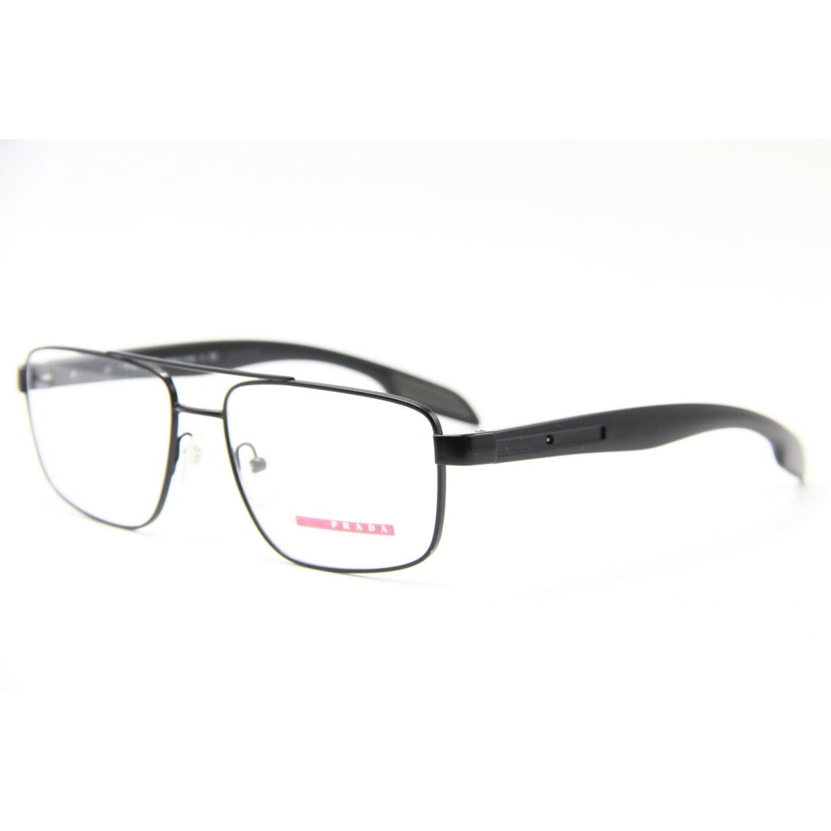 Prada Sport PS 56E 1BO-1O1 Black Eyeglasses PS56E Frame RX 55-16 - BLACK Frame