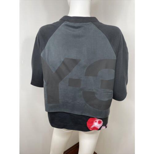 Adidas Women s Y-3 CH 3 Raw Jersey Short Sleeve Logo T-shirt XS Black Floral Art