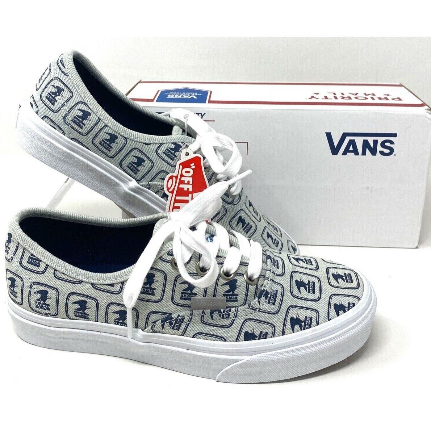 Vans X Usps Denim Gray Canvas Low Sneaker Women`s Size 6.5 VN0A5KRDJZ8