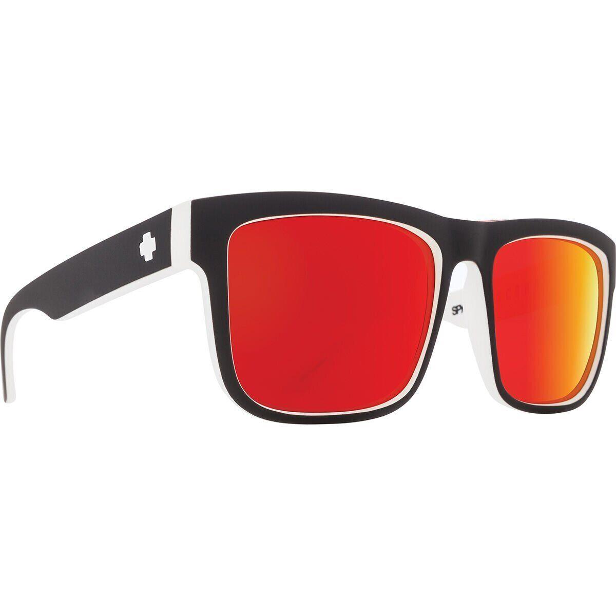 Spy Optics Men`s Discord Whitewall Sunglasses - HD Plus Grey Green with Red Spectraa Mirror, Frame: Whitewall, Lens: HD Plus Grey Green with Red Spectraa Mirror