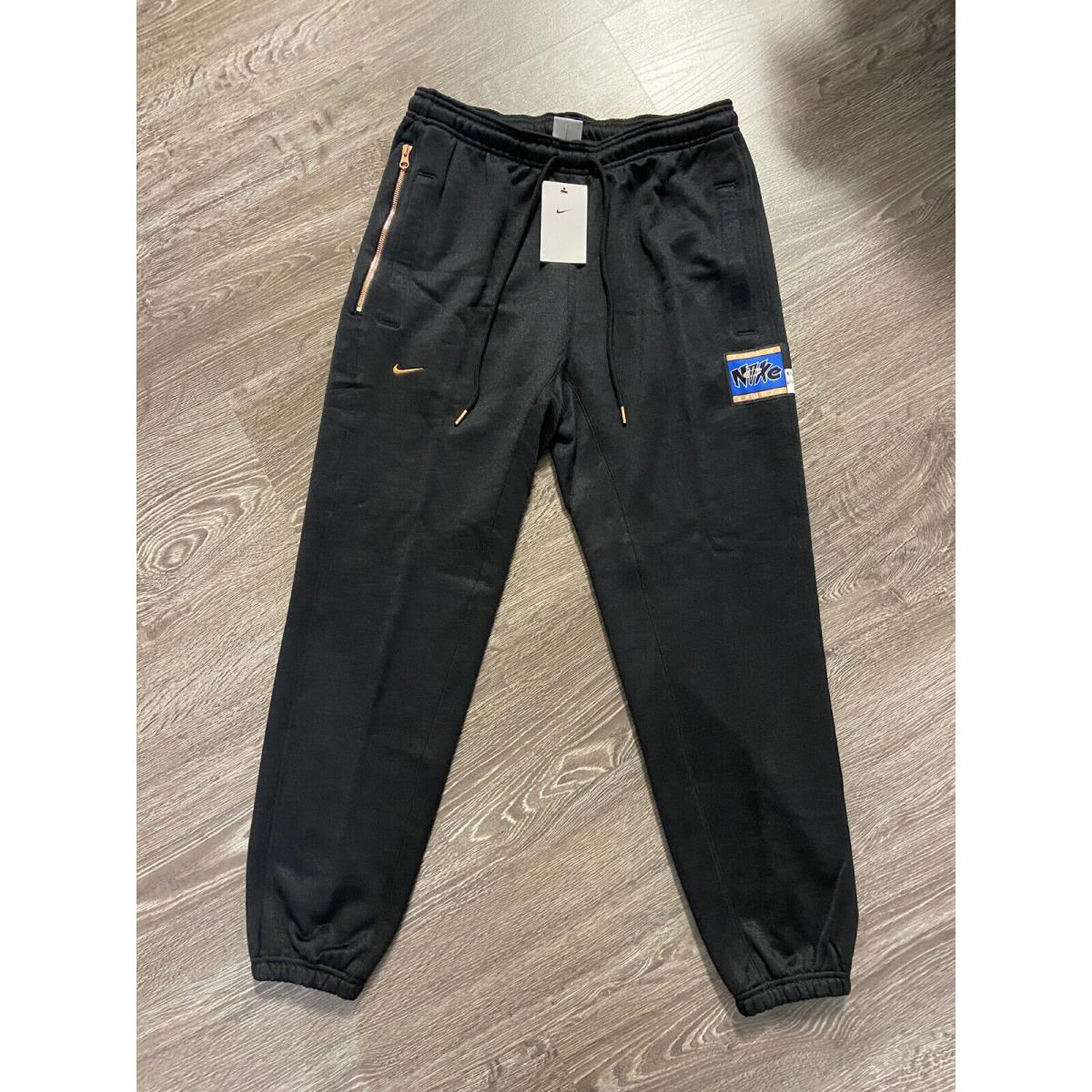Nike Lil` Penny Premium Sweatpants Black Blue Metallic Copper DA6755-010 Men s M