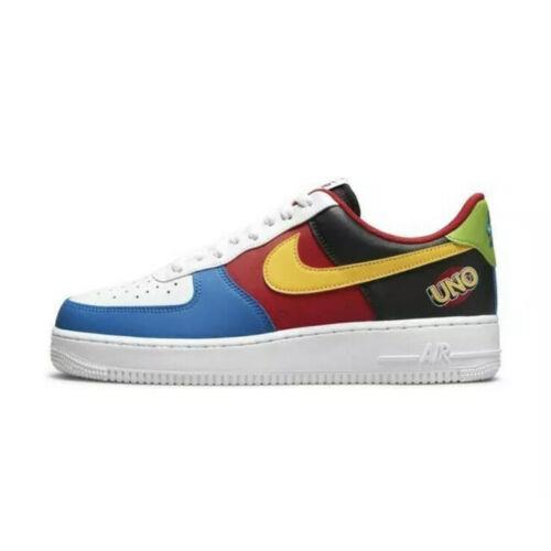 Nike x Uno Air Force 1 `07 QS White Yellow Zest Shoes DC8887-100 Size 15