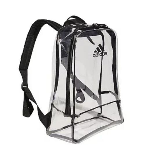 Adidas Clear 17.5 Gym School Backpack Tpu Bag Black 19L Pvc Free - Black