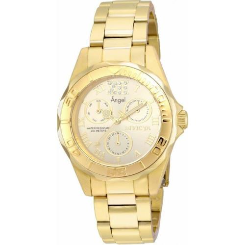 Women`s Invicta 21697 Angel Multi-function Gold Dial Bracelet Watch