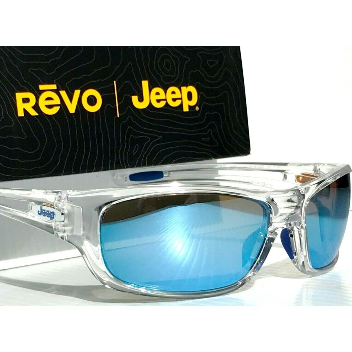 Jeep Revo Coast Clear Crystal Polished Polarized Blue Water Sunglass 1185 09 BL