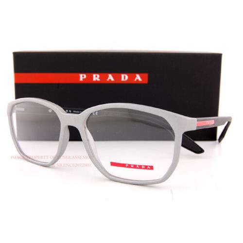 Prada Sport Linea Rossa Eyeglass Frames 03MV 573 Matte Metallized Grey - Frame: Gray, Lens: Clear