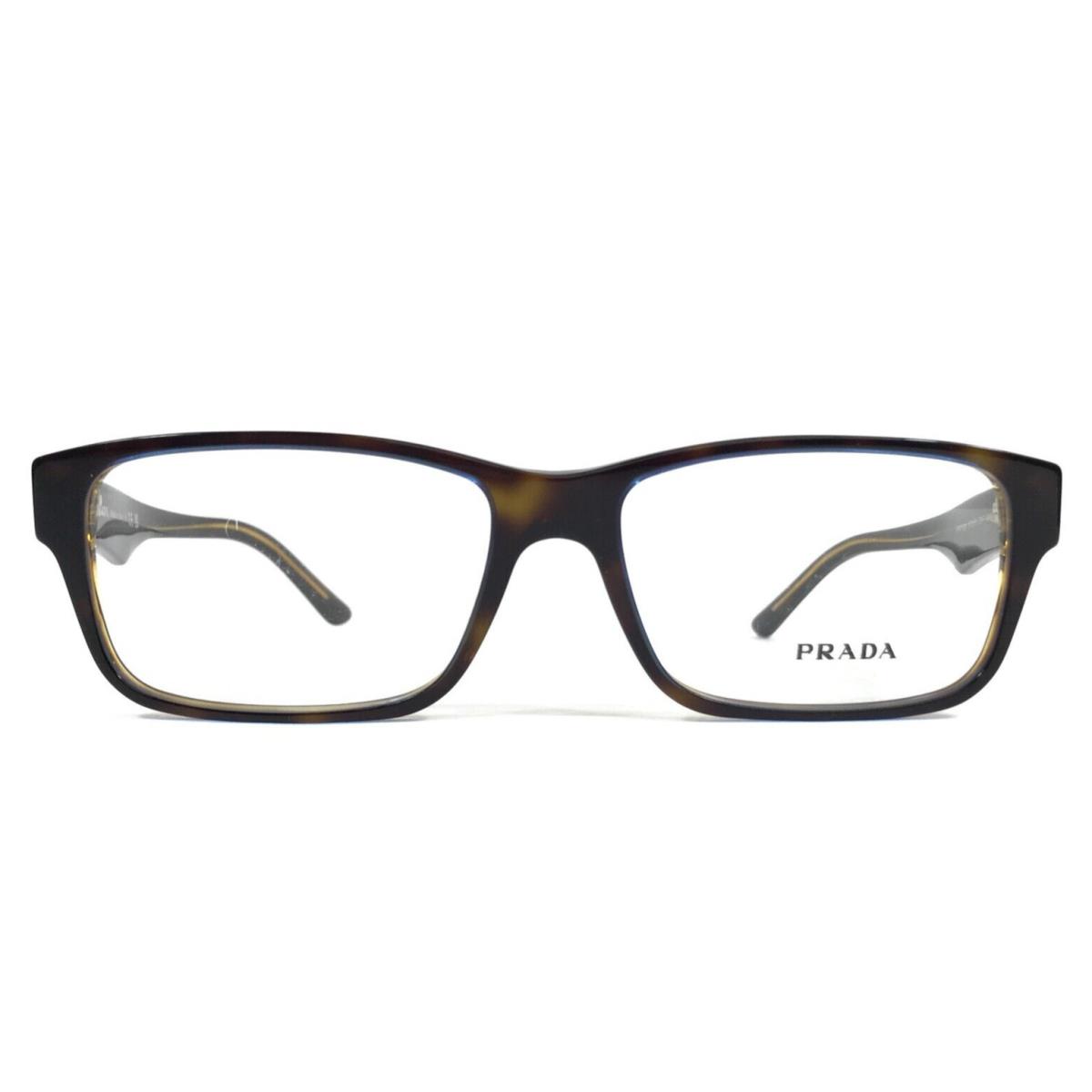 Prada Eyeglasses Frames VPR16M ZXH-1O1 Tortoise Brown Square Full Rim 57-16-150