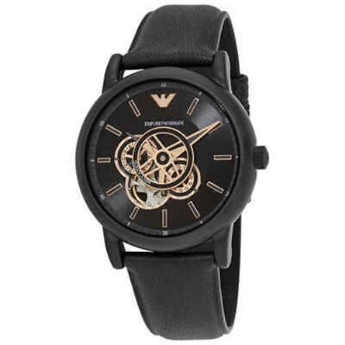Emporio Armani Chronograph Automatic Black Dial Men`s Watch AR60012