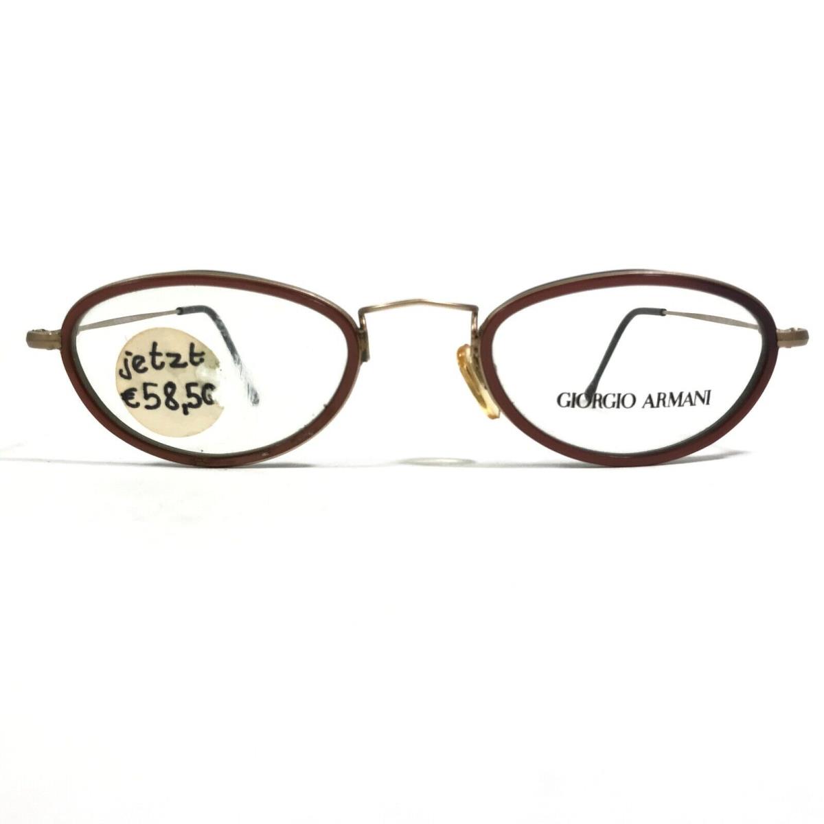 Giorgio Armani 248 996 Eyeglasses Frames Brown Gold Round Full Rim 48-23-135