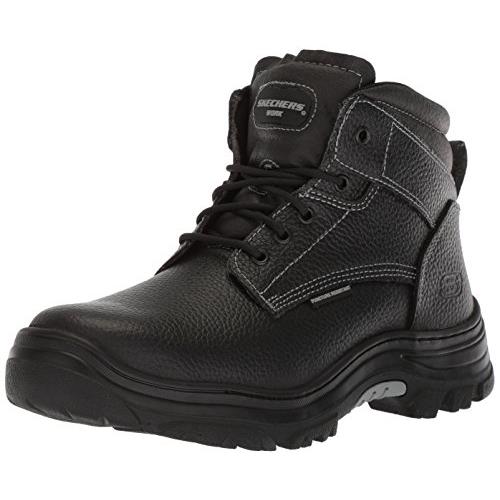 Skechers Men`s Burgin-tarlac Industrial Boot - Choose Sz/col Black Embossed Leather