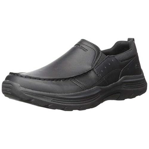 skechers mens leather slip on