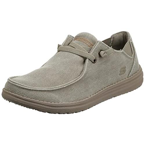 Skechers Men`s Melson-raymon Canvas Slip on Moccas - Choose Sz/col Taupe