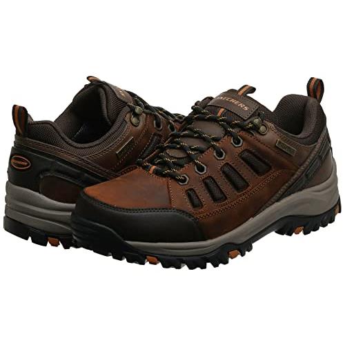 skechers dark brown relment semego waterproof trainers