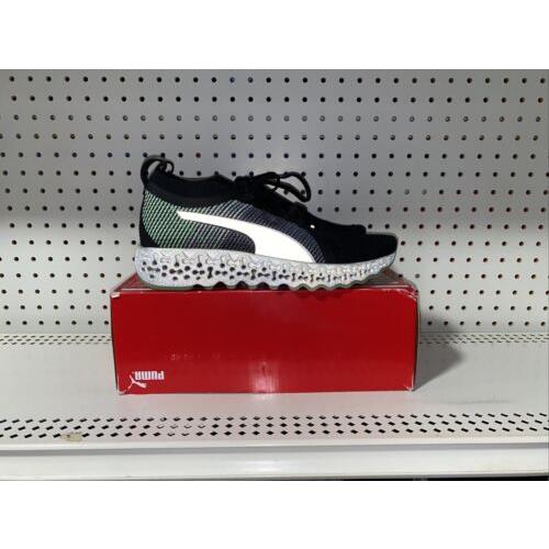 Puma Calibrate Runner Black Elektro Green Mens Athletic Running Shoes Size 9