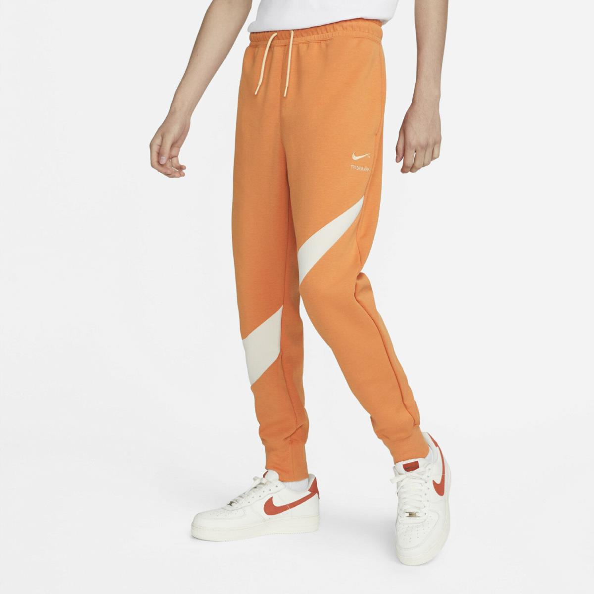 Nike Sportswear Tech Fleece Swoosh Pants DH1023-808 Hot Curry Pearl White Nsw