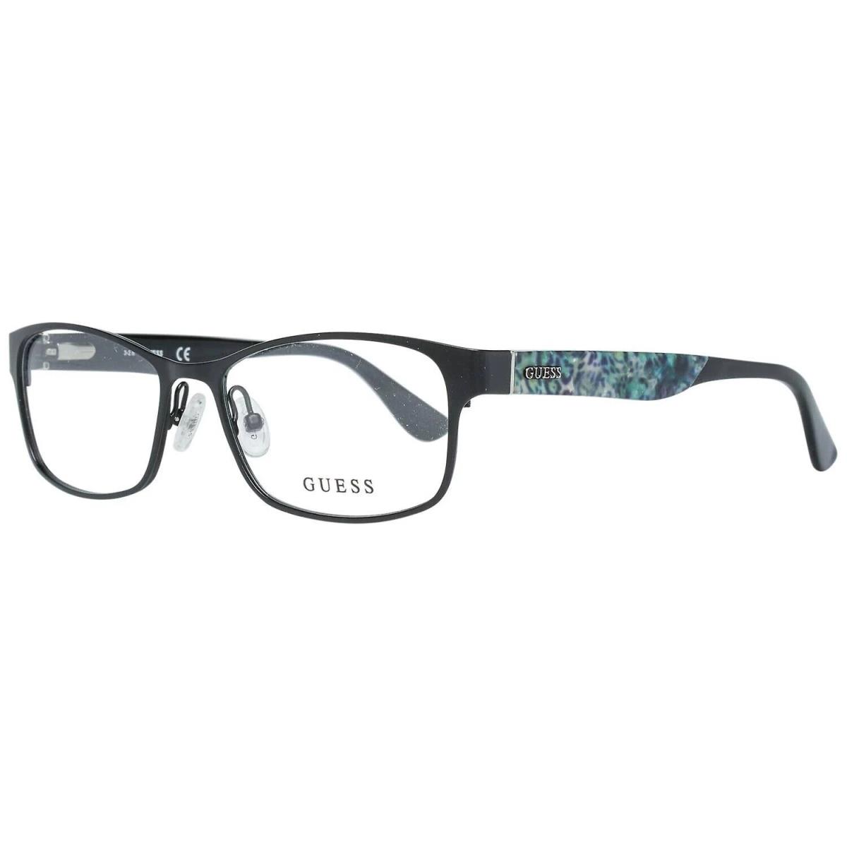 Guess GU2608 002 Rectangular Matte Black Eyeglasses 52-16-135