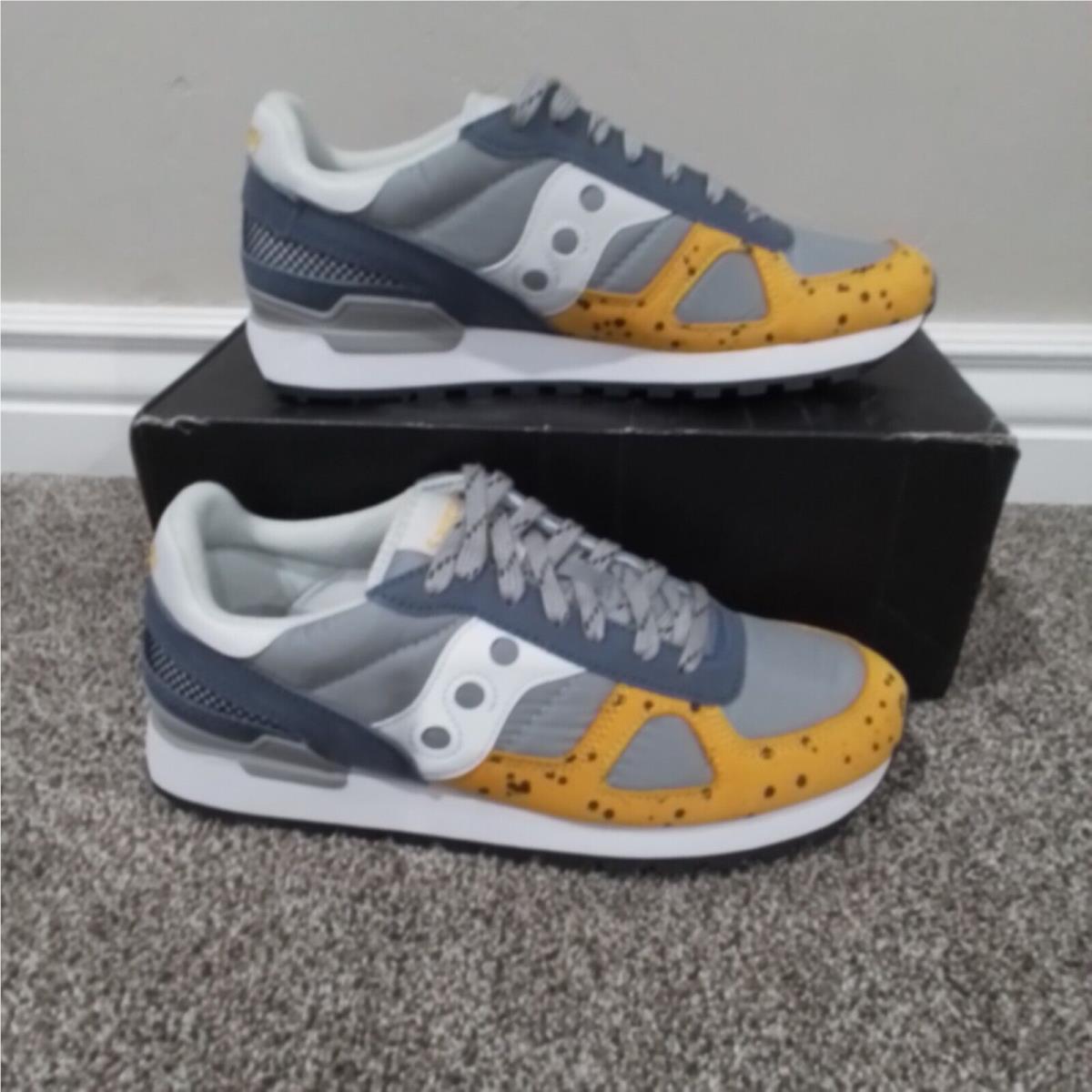 Saucony Shadow Original Size 10 Men`s Saucony Shadow Old Gold/silver Lace Up Athletic Shoes - Multicolor