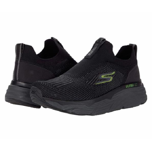 Skechers 220061WW/BKLM Max Cushion Elite Mn`s 4E Black Knit Athletic Shoes